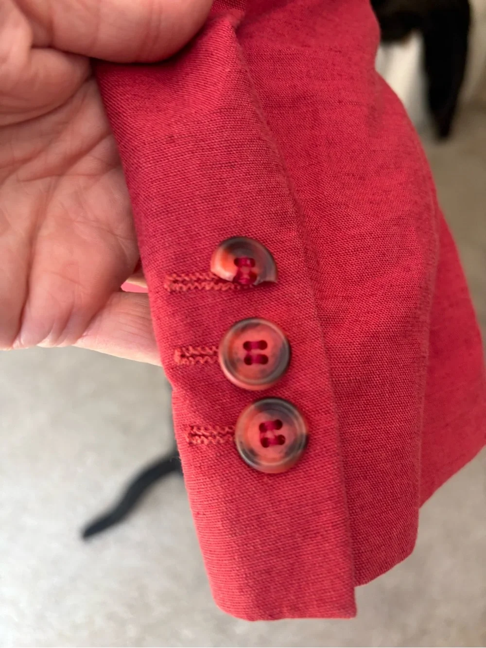Debenhams Men's Coral Red cotton/linen/viscose Blazer - Classic Jacket